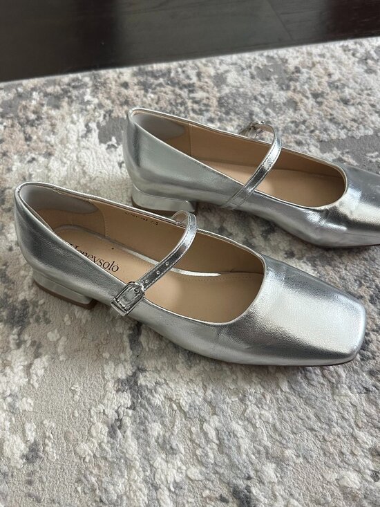Honeysolo Shoes - Silver Mary Janes